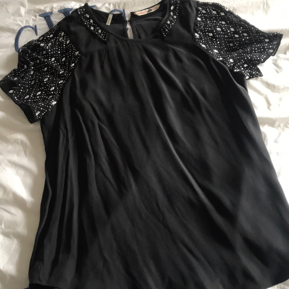 Beaded silk top